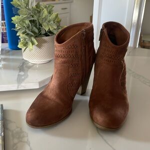 American Rag Brown Heeled Boots with Textured Detailing